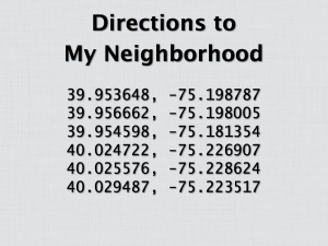 Directions to My Neighborhood